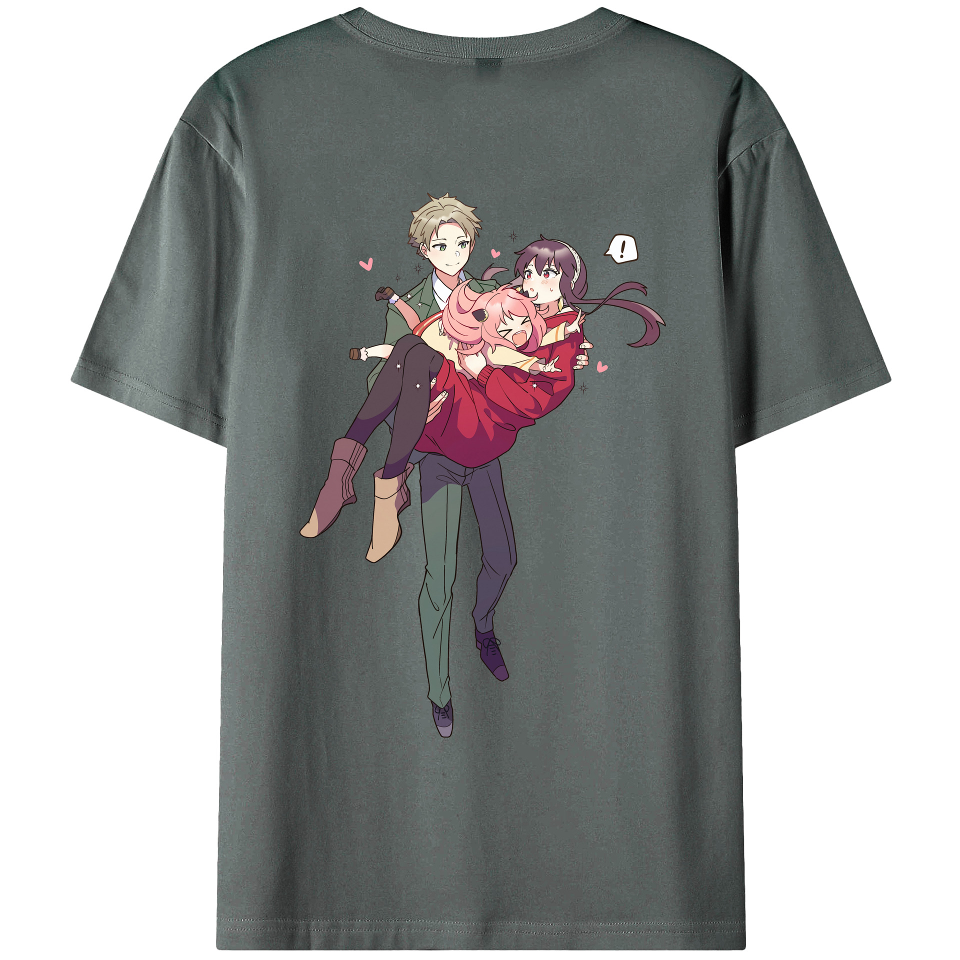 （画像用） SPY×FAMILY间谍家家酒 綿100％ メンズ半袖Tシャツ（バックプリント） 通気性